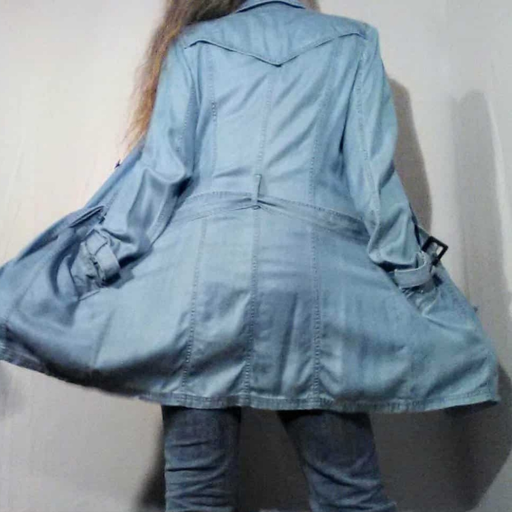 Vintage Tommy Hilfiger Short Lightweight  Denim Duster / Trench